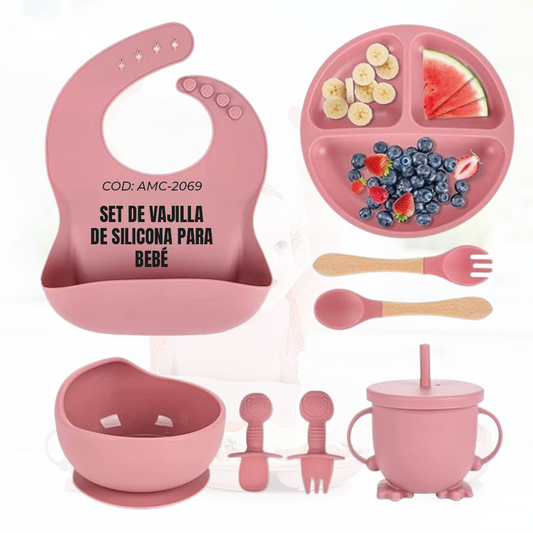 SET VAJILLA DE SILICONA PARA BEBE