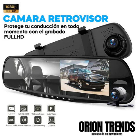 Espejo 3 CAMARAS Retrovisor para AUTO